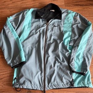 Vintage 90s Nike blue color block windbreaker zip up jacket size Medium 8/10
